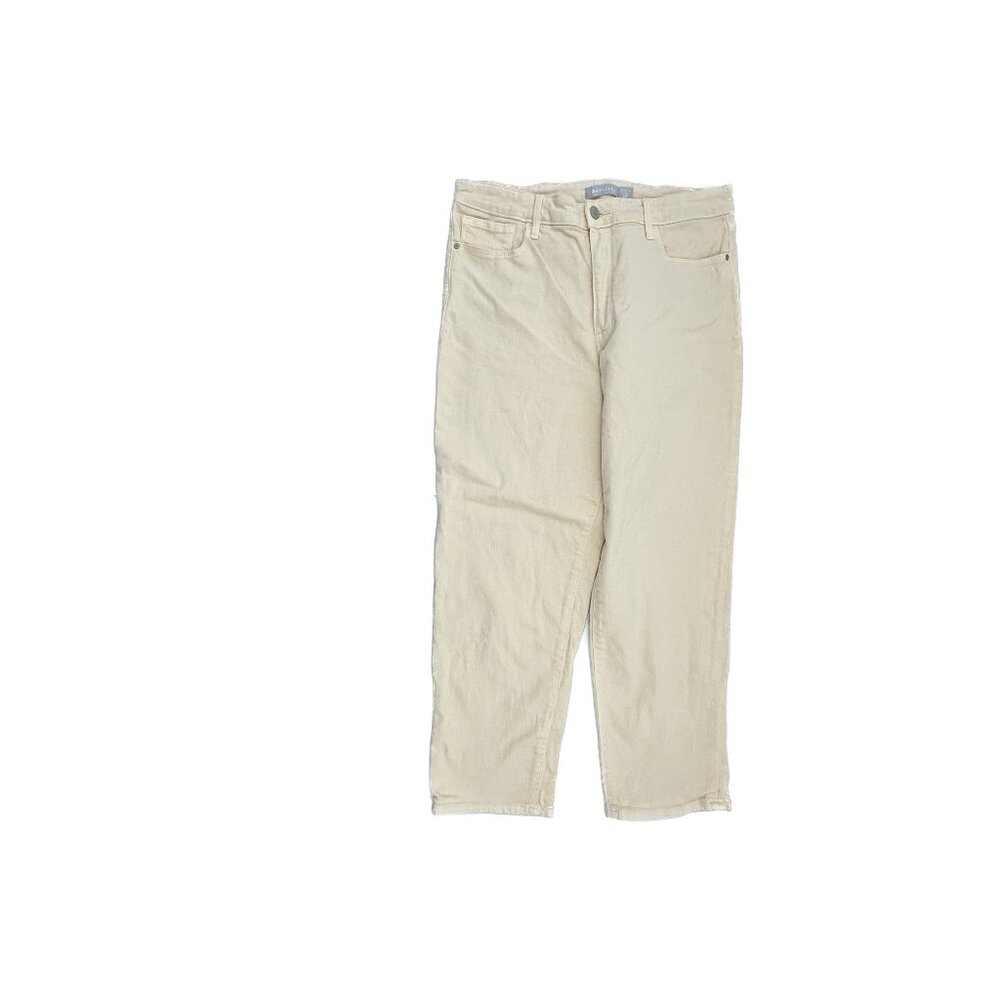Athleta Crop Womens' size 14P‎ Pale Creamy Yellow Denim Jeans